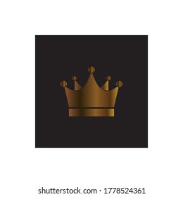 Fondo de la plantilla de la ilustración del diseño del vector del logotipo de la corona