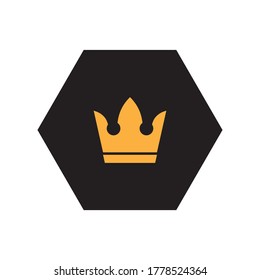 Fondo de la plantilla de la ilustración del diseño del vector del logotipo de la corona