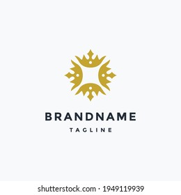 crown logo vector design template