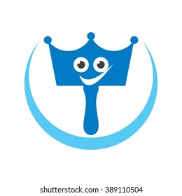 crown logo vector. funny crown cartoon.
