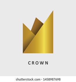 crown logo vector, gold color