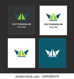 crown logo vector icon illustration