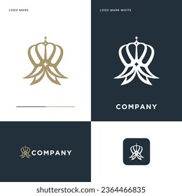 Crown Logo Vector Icon Illustration Design