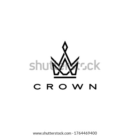 crown logo vector icon illustration