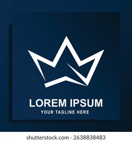 crown logo vector illustration design template