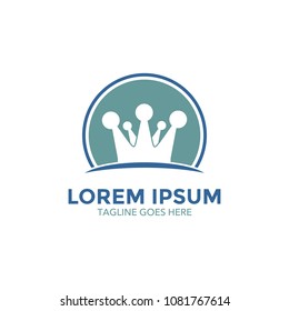crown logo. vector illustration. icon