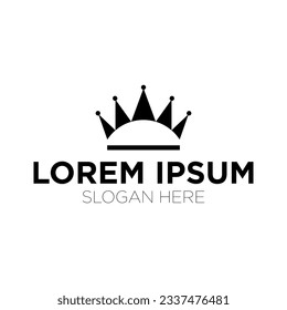 crown logo vector illustration isolated on white background