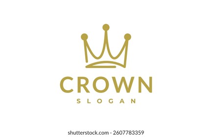 crown logo vector illustration. luxury king logo template