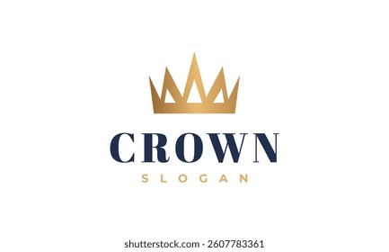 crown logo vector illustration. luxury king logo template