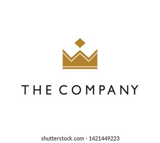 Crown logo  vector illustration on background