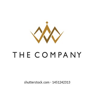 Crown logo  vector illustration on background