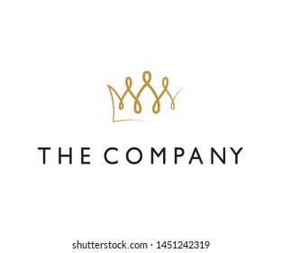 Crown logo  vector illustration on background