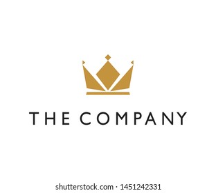 Crown logo  vector illustration on background