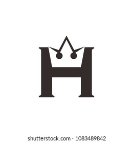 crown logo vector. letter H.