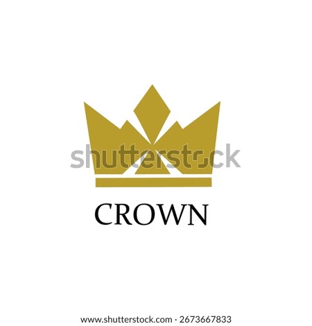 Crown Logo Vector . Vector Logo Crown . Luxury Crown Logo Vector . Minimalist Crown Logo Vector