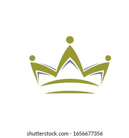 logo de la corona vectorial plantilla moderna