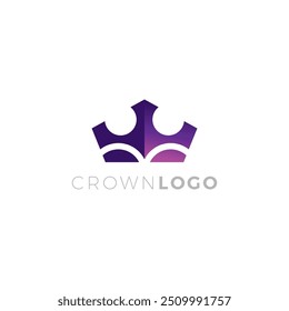 Crown Logo Vector With Purple Color