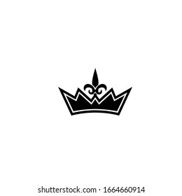 Vorlage für die Vektorillustration von Kronlogo. Luxuszeichen im trendigen Linienstil. Vektorillustration 