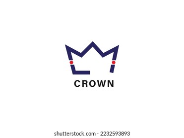 Crown Logo Vector Template, Premium style abstract crown logo symbol. Royal king icon. Modern luxury brand element sign. Vector illustration