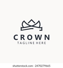 Crown logo vintage design. premium Crown king modern luxury  simple element concept symbol