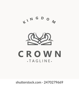 Crown logo vintage design. premium Crown king modern luxury  simple element concept symbol