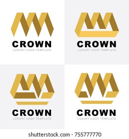 Crown Logos Vector Template Set.
