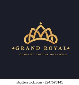 Crown Luxurious Royal Logo for Jewelry, Wedding, Hotel or Fashion