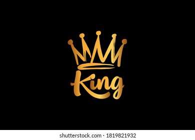 Crown luxury gold logo design