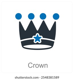 Crown and luxury icon concept