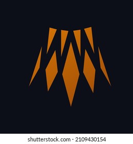 crown luxury logo design on dark background upside down crown