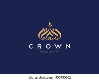 crown luxury logo template