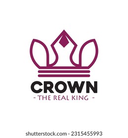 crown luxury and simple icon vector illustration template design