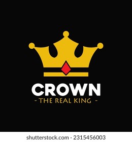 crown luxury and simple icon vector illustration template design