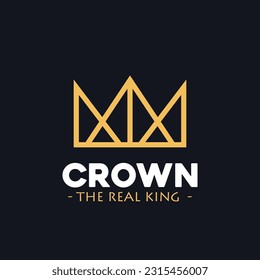 crown luxury and simple icon vector illustration template design