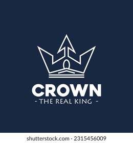 crown luxury and simple icon vector illustration template design