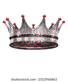 A crown made of multiple playing cards