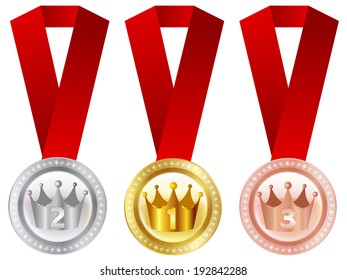 Crown crown medal