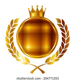 Crown medal frame
