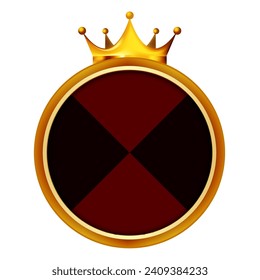 crown medal frame circle icon