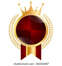 Crown medal frame icon