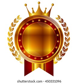 Crown medal frame icon