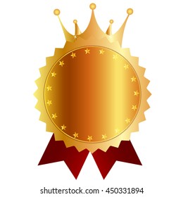 Crown medal frame icon