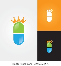 Crown Medic Logo Design Vector