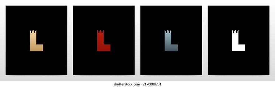 Crown Merged With Letter Logo Design L