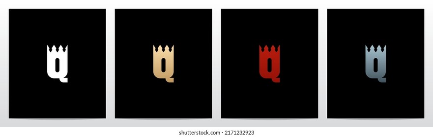 Crown Merged With Letter Logo Design Q