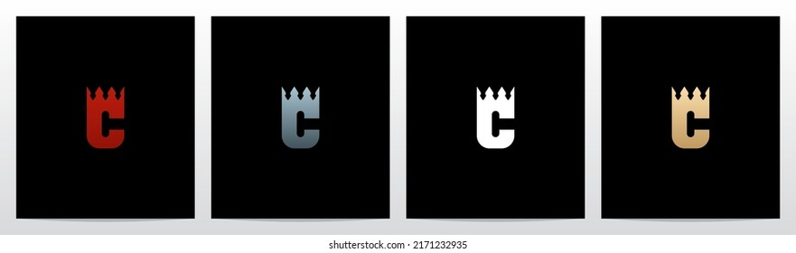 Crown Combinado Con El Diseño De Logotipo De Letra C