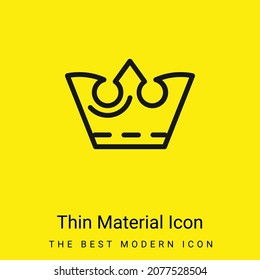 Crown minimal bright yellow material icon