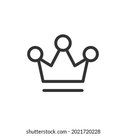 Crown minimal line icon. Web stroke symbol design. Crown sign isolated on a white background. Premium line icon.
