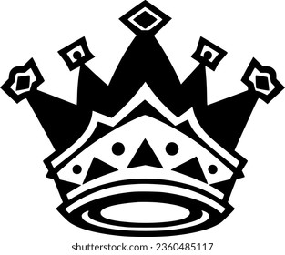 Crown - Minimalist and Flat Logo - Vector illustration