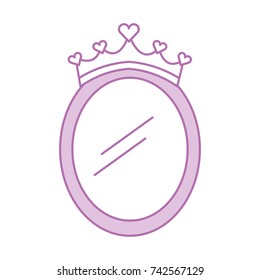 crown mirror princess decoration accessory